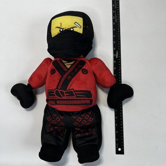 Lego Warrior Ninjago Plush Doll Cloth Kai Red Warrior 19” Preowned Toy - Picture 7 of 7